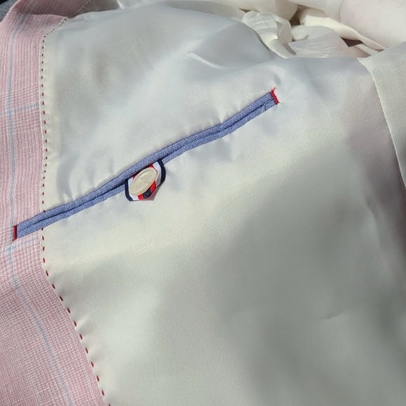 MEN’S NWT 🩷Tommy Hilfiger Pink Sport Coat with Notch Lapel! - Picture 13 of 14